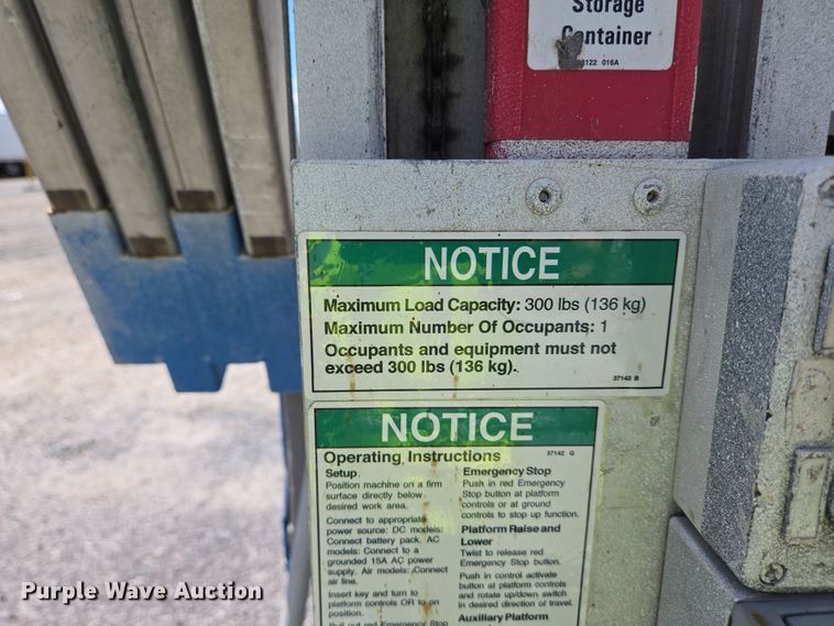 image for item YA1064 2018 Genie AWP-30S vertical lift