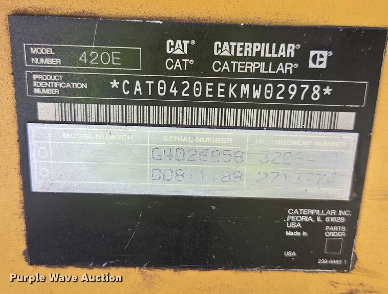 image for item YA1065 2008 Caterpillar 420E IT backhoe