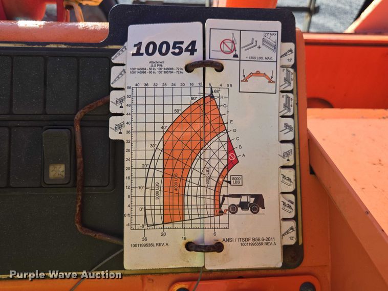 image for item YA1077 2014 JLG 10054 telehandler