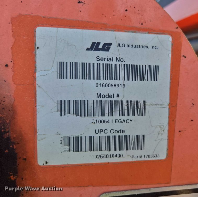 image for item YA1077 2014 JLG 10054 telehandler