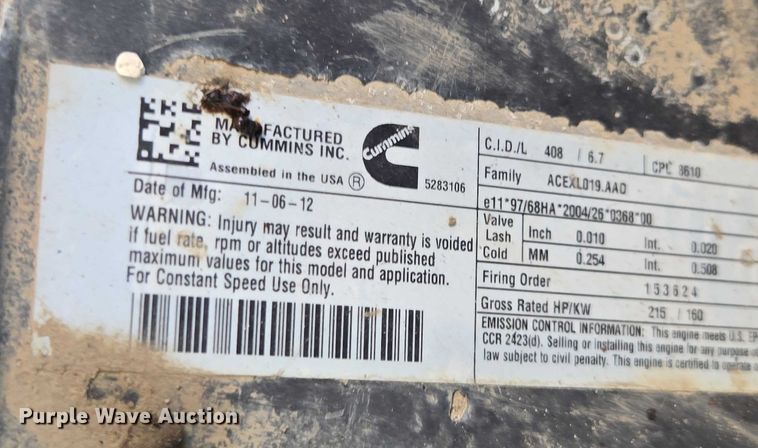 image for item YA1078 2013 Zoomlion RT55 crane