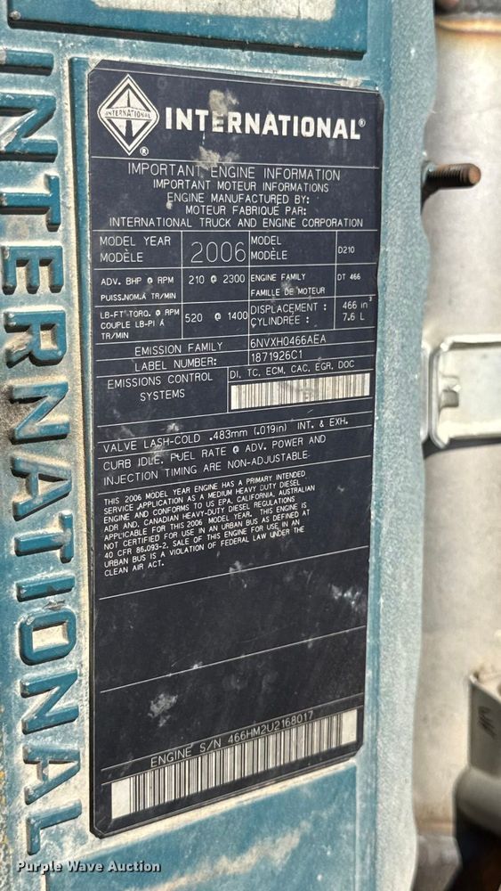 image for item DO2244 2008 IC PB105 school bus