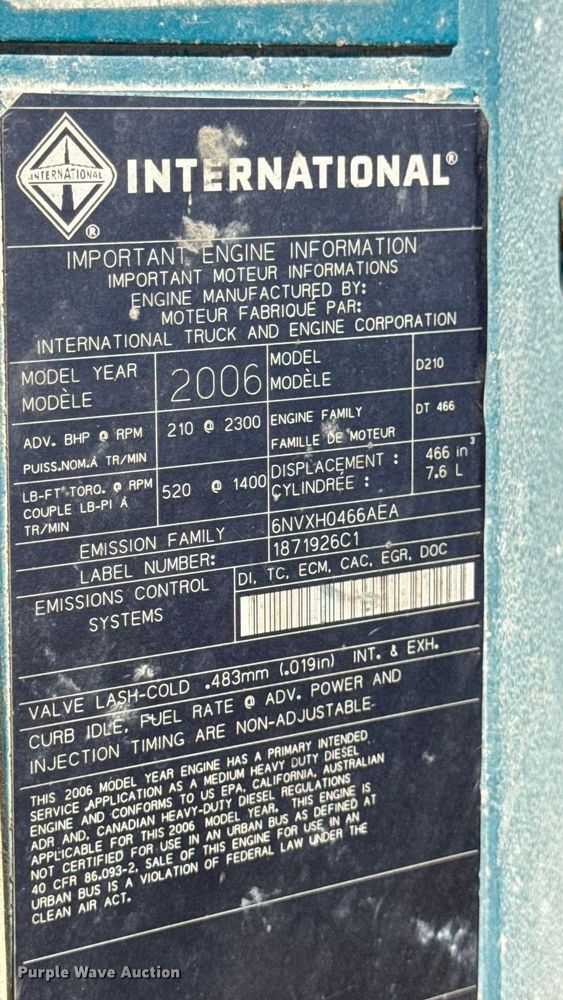 image for item DO2244 2008 IC PB105 school bus