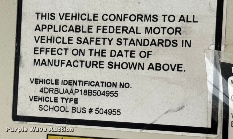 image for item DO2244 2008 IC PB105 school bus