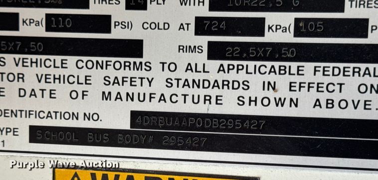 image for item DO2245 2013 IC PB105 school bus