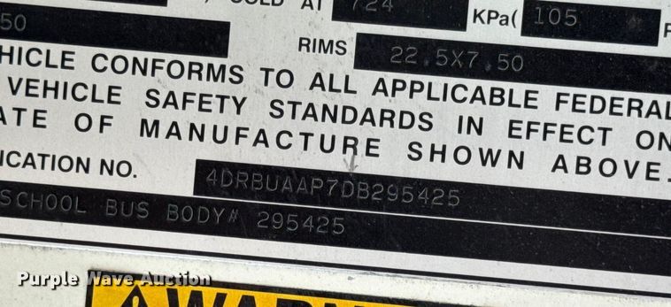 image for item DO2247 2013 IC PB105 school bus