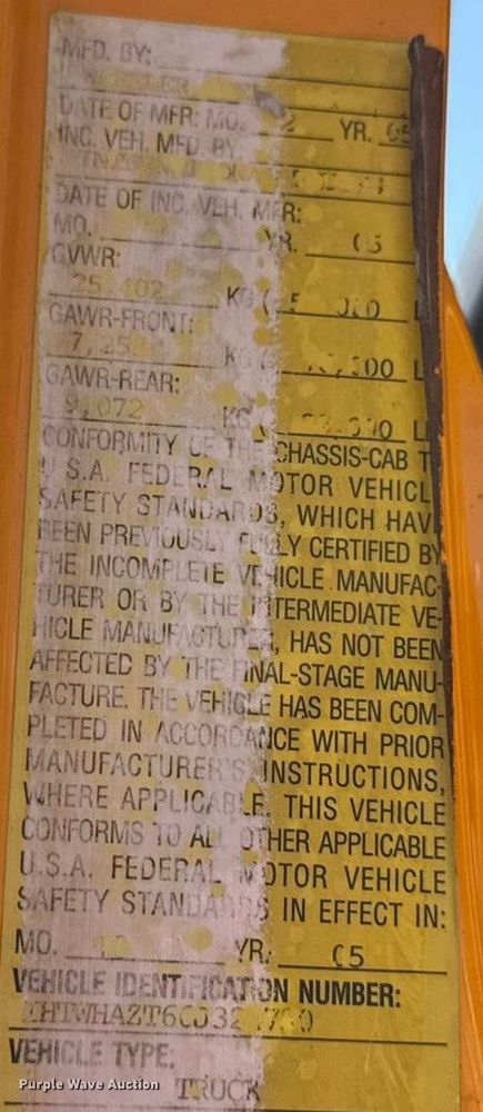 image for item DO2261 2006 International 7400 dump truck