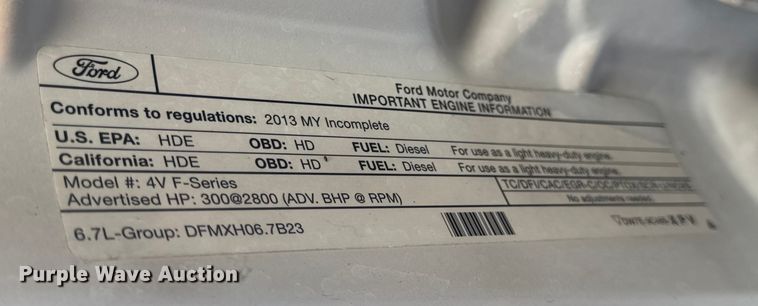 image for item DO2265 2013 Ford F450 Super Duty XL flatbed truck