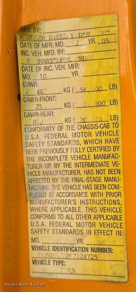 image for item DO2266 2006 International 7400 dump truck