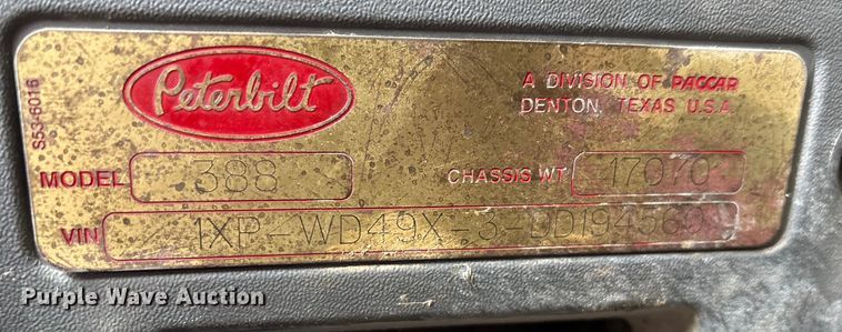 image for item DT4970 2012 Peterbilt 388 dump truck