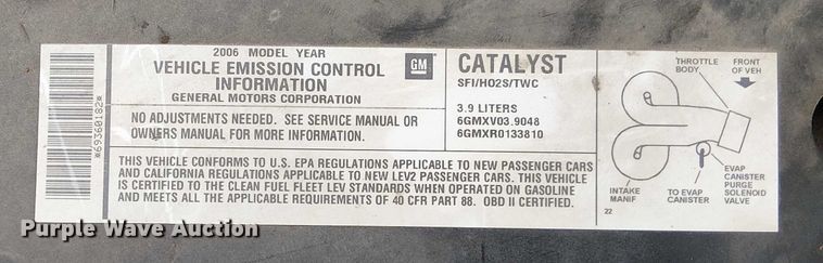 image for item DT6262 2006 Chevrolet Impala Police Cruiser 