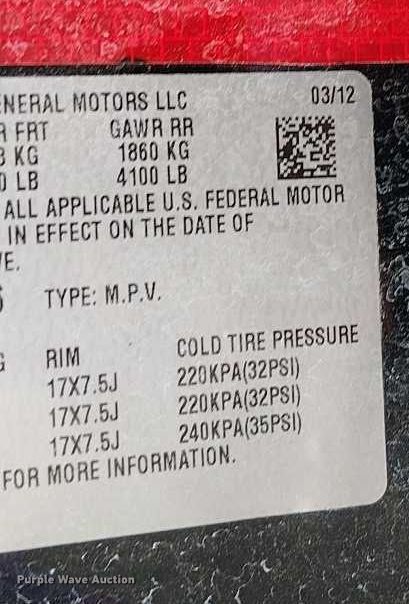 image for item DT6263 2012 Chevrolet Tahoe Police SUV