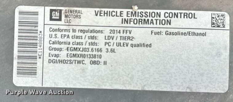 image for item DT6393 2014 Chevrolet Impala 