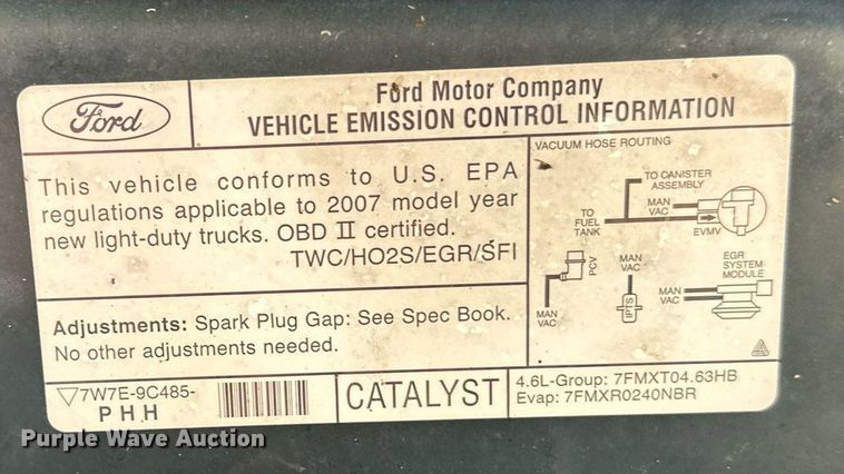 image for item DT6394 2007 Ford F150 SuperCab pickup truck