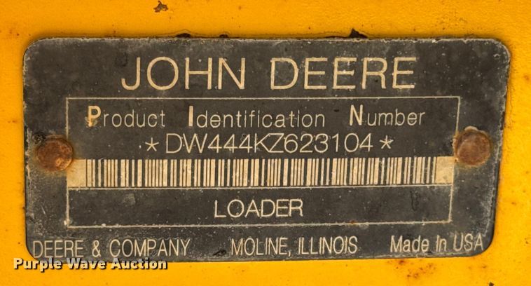image for item DW6623 2009 John Deere 444K wheel loader