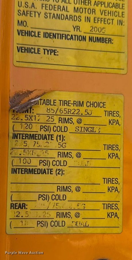 image for item DW6625 2005 International 7400 dump truck