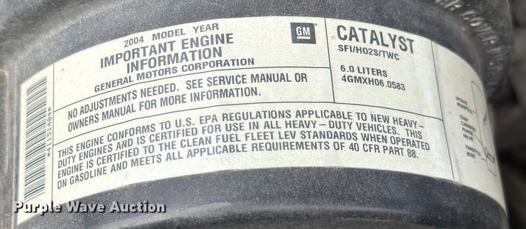 image for item DX5814 2004 GMC Savana utility van