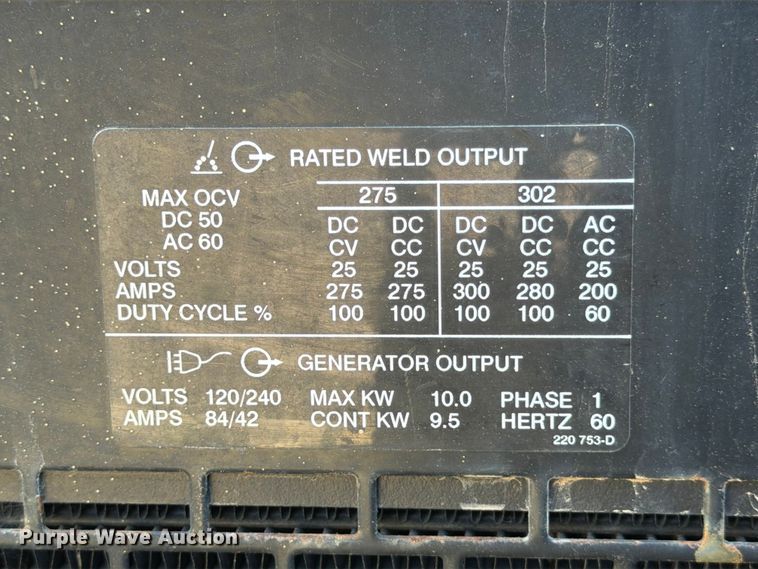 image for item DX5817 Miller Trailblazer 302 Diesel welder/generator