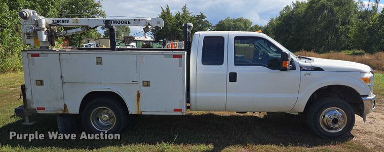 image for item DY1126 2012 Ford F350 Super Duty SuperCab utility bed pickup truck