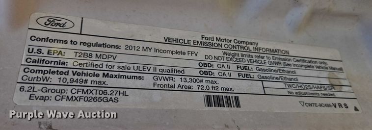 image for item DY1126 2012 Ford F350 Super Duty SuperCab utility bed pickup truck