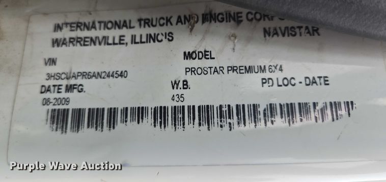 image for item DY1154 2010 International ProStar LF627 semi truck