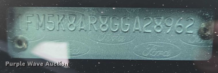 image for item DY1155 2016 Ford Explorer Police SUV