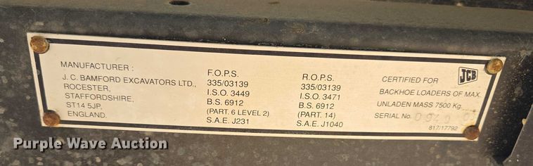 image for item DY1198 2008 JCB 2CX backhoe