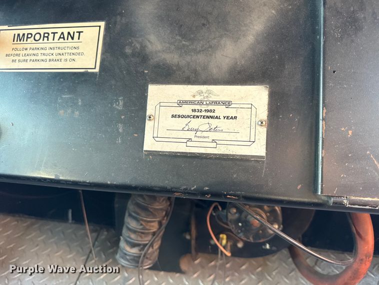 image for item DZ4268 1982 American LaFrance pumper fire truck