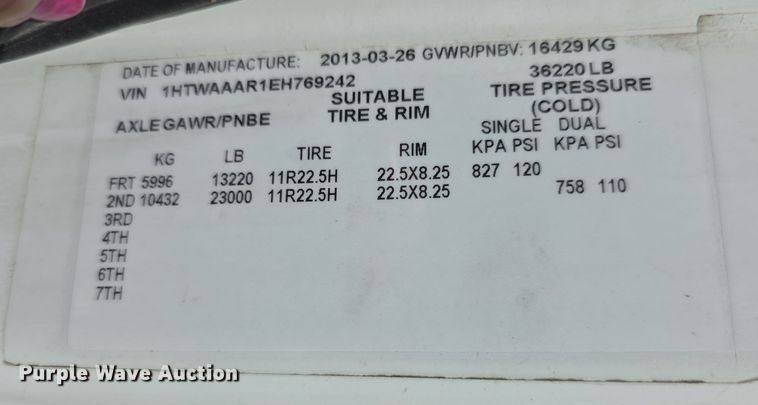 image for item DZ6294 2014 International  7300 tank truck