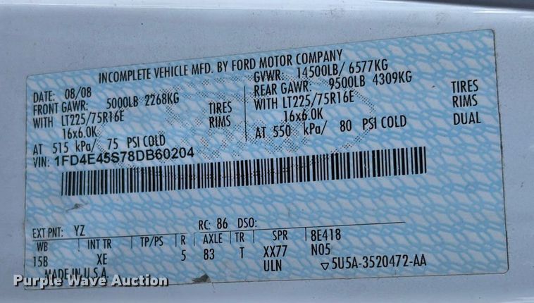 image for item EC1094 2009 Starcraft Ford E450 Super Duty shuttle bus