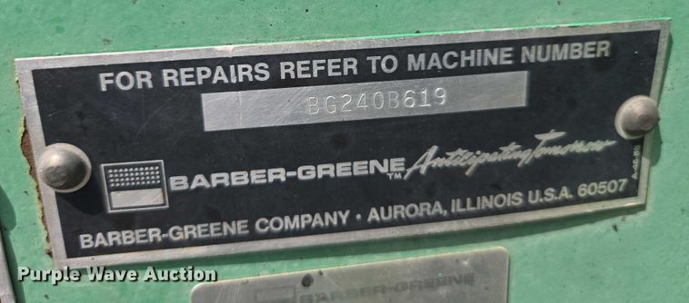 image for item EC1181 1989 Barber-Greene BG-240B paver