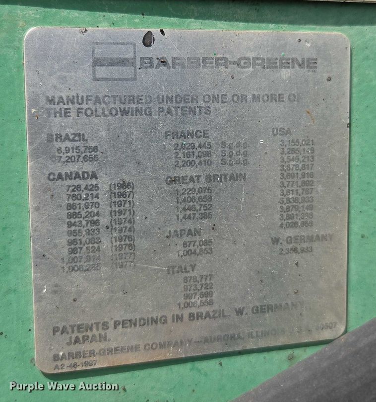 image for item EC1181 1989 Barber-Greene BG-240B paver