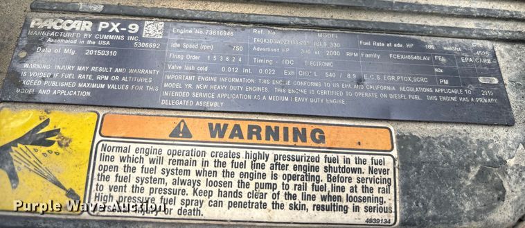 image for item ED1491 2016 Peterbilt 337 dump truck