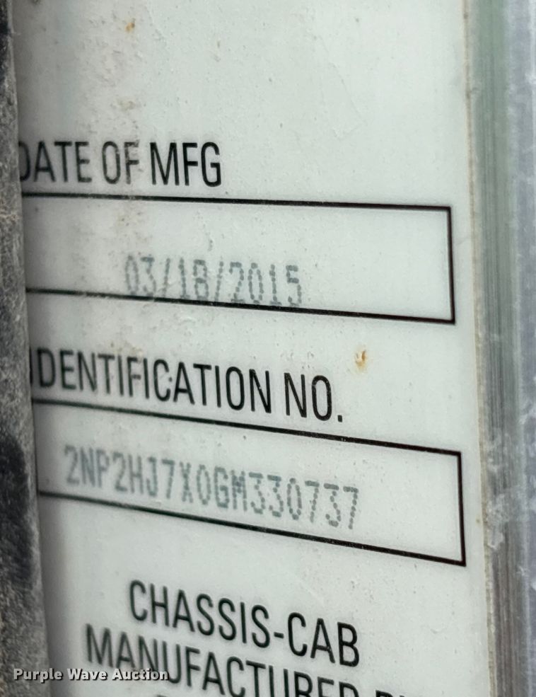 image for item ED1491 2016 Peterbilt 337 dump truck