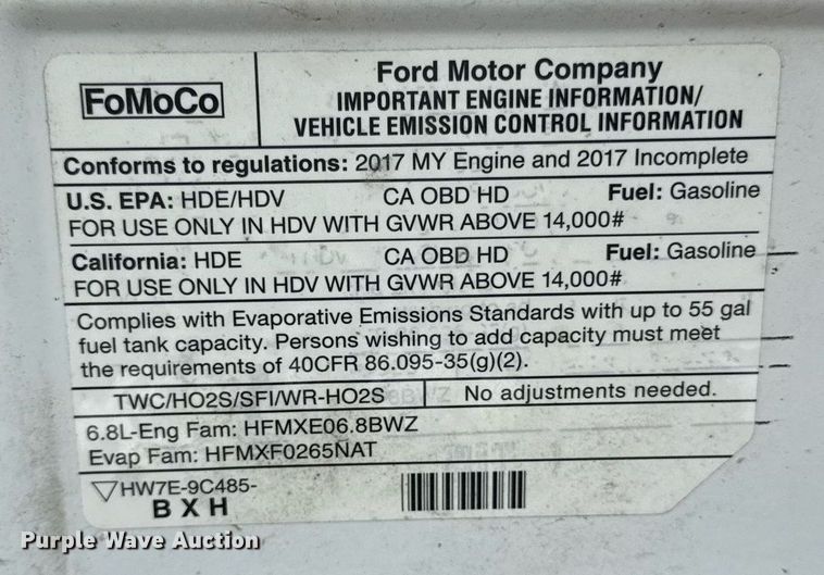 image for item ED4406 2017 Ford E450 shuttle bus