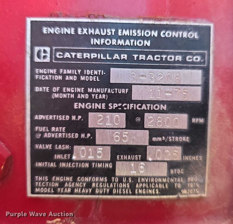 image for item EF3837 1976 Ford 8000 pumper fire truck