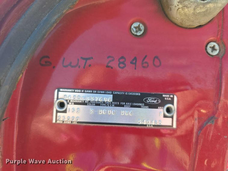 image for item EF3837 1976 Ford 8000 pumper fire truck