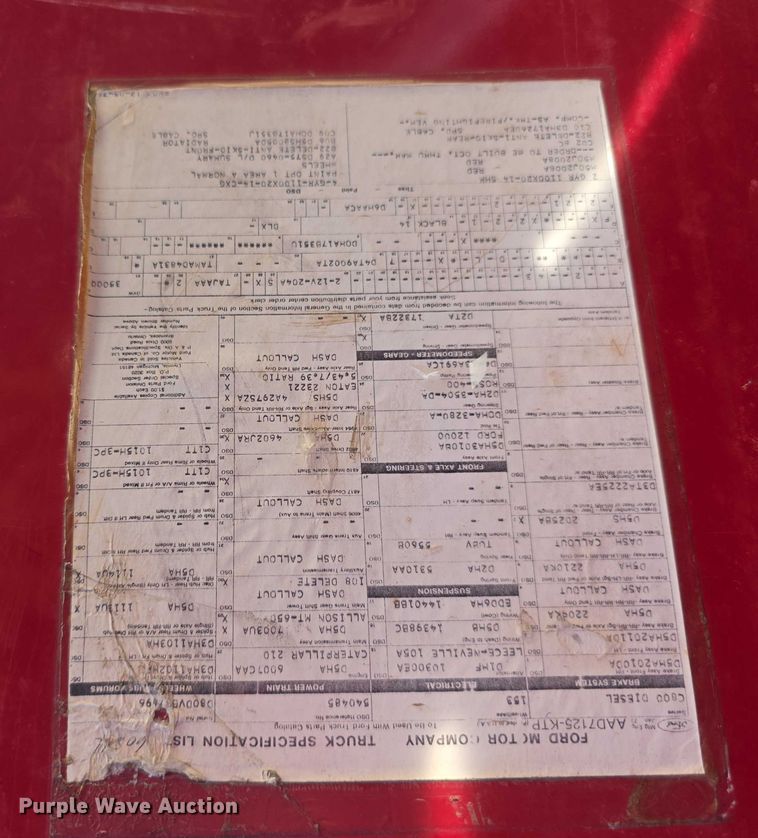 image for item EF3837 1976 Ford 8000 pumper fire truck