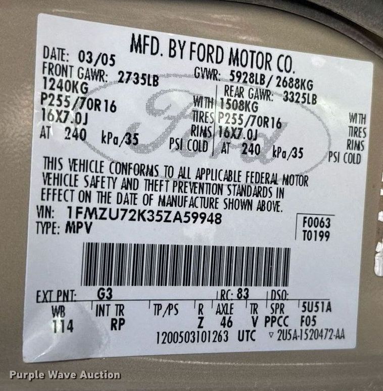 image for item EG6413 2005 Ford Explorer SUV