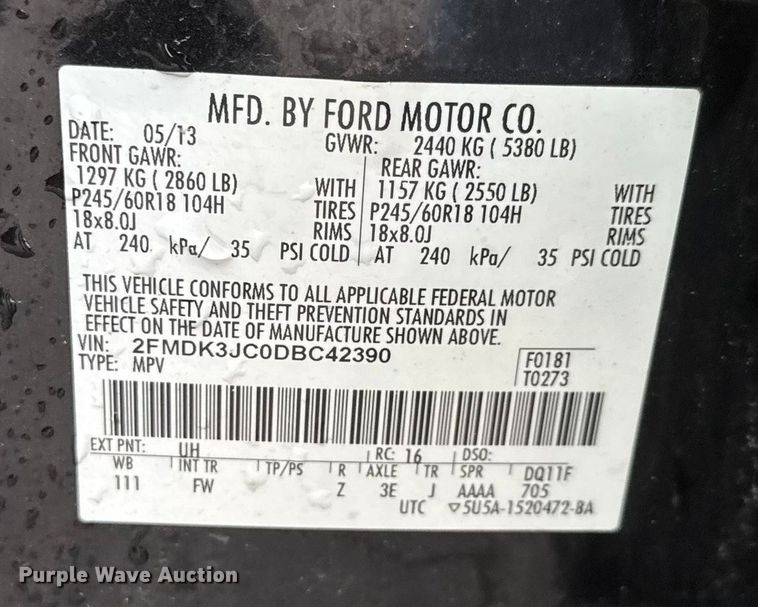 image for item EM8164 2013 Ford Edge SEL SUV