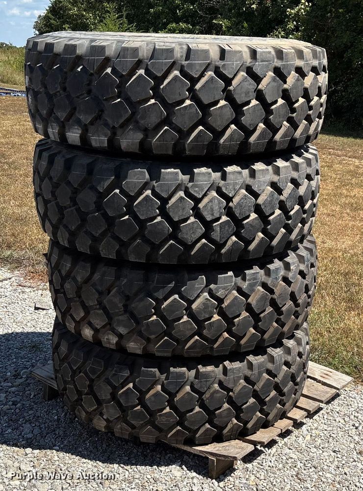 image for item EN5575 (4) 395/85R20 XZL tires and wheels