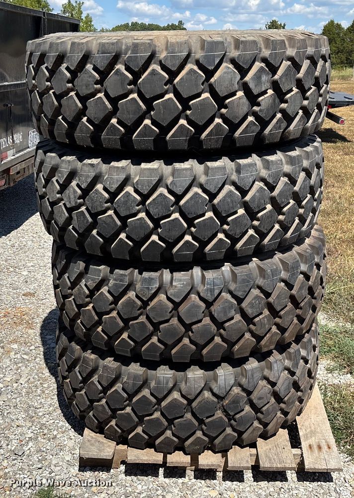 image for item EN5575 (4) 395/85R20 XZL tires and wheels