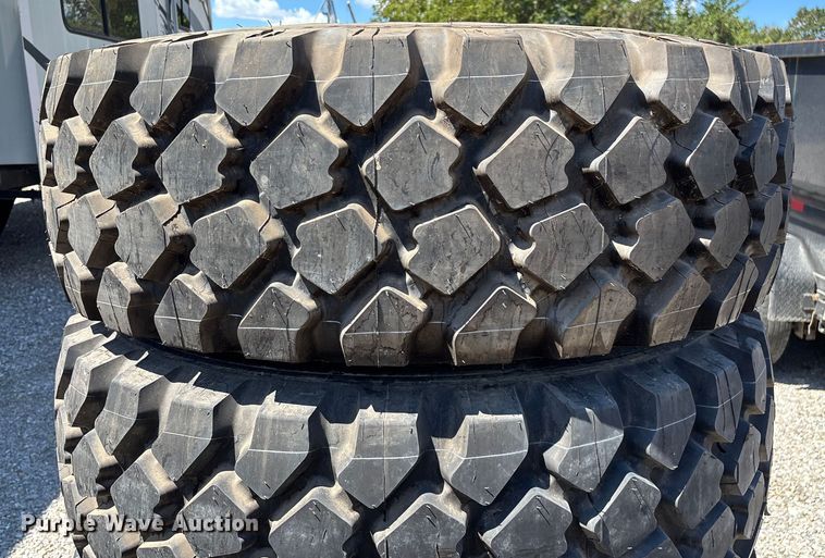 image for item EN5575 (4) 395/85R20 XZL tires and wheels