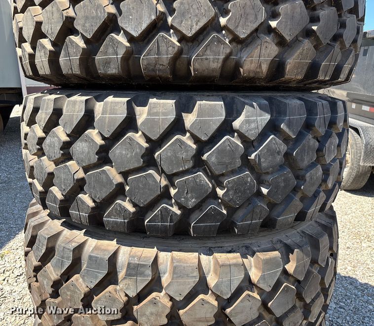 image for item EN5575 (4) 395/85R20 XZL tires and wheels