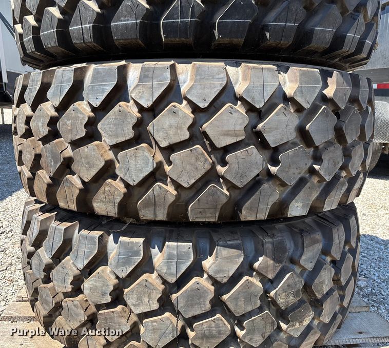 image for item EN5575 (4) 395/85R20 XZL tires and wheels