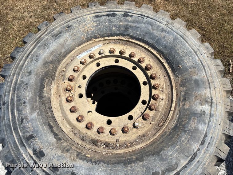 image for item EN5575 (4) 395/85R20 XZL tires and wheels