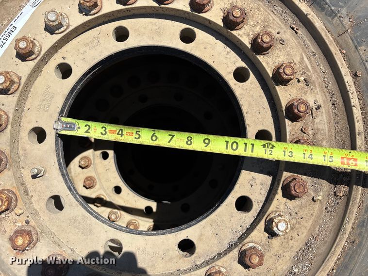 image for item EN5575 (4) 395/85R20 XZL tires and wheels