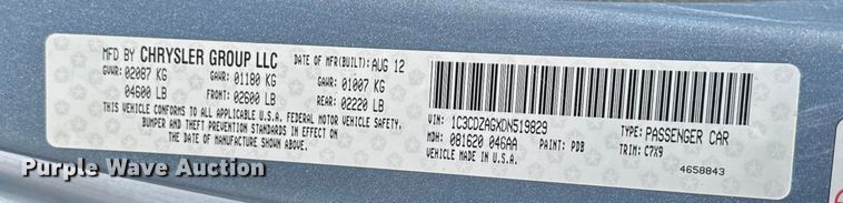 image for item ER2404 2013 Dodge Avenger 