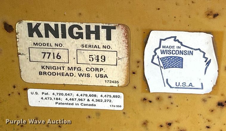 image for item ET3141 Knight Slinger 7716 manure spreader