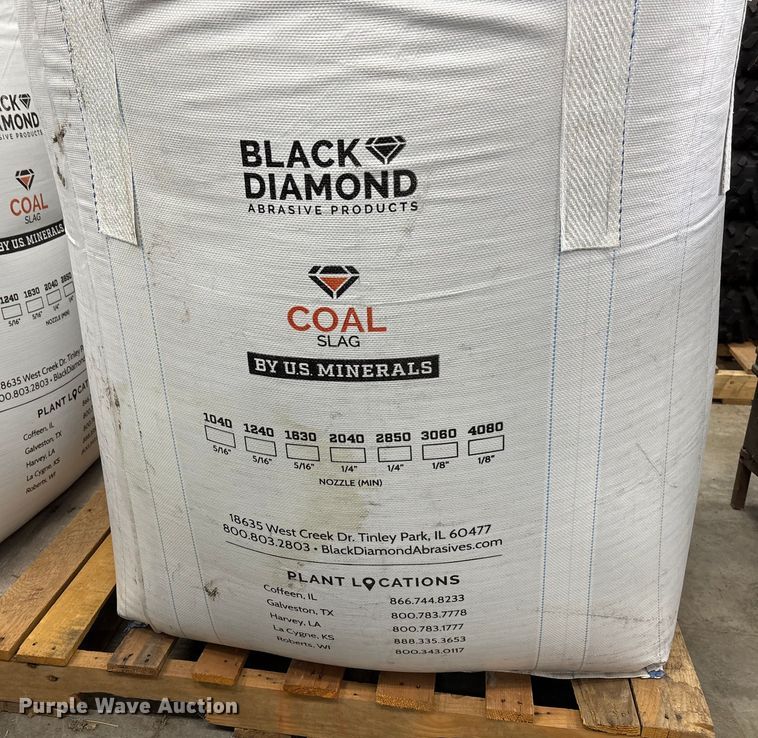 image for item ET4571 (3) bags of coal slag abrasive blasting media